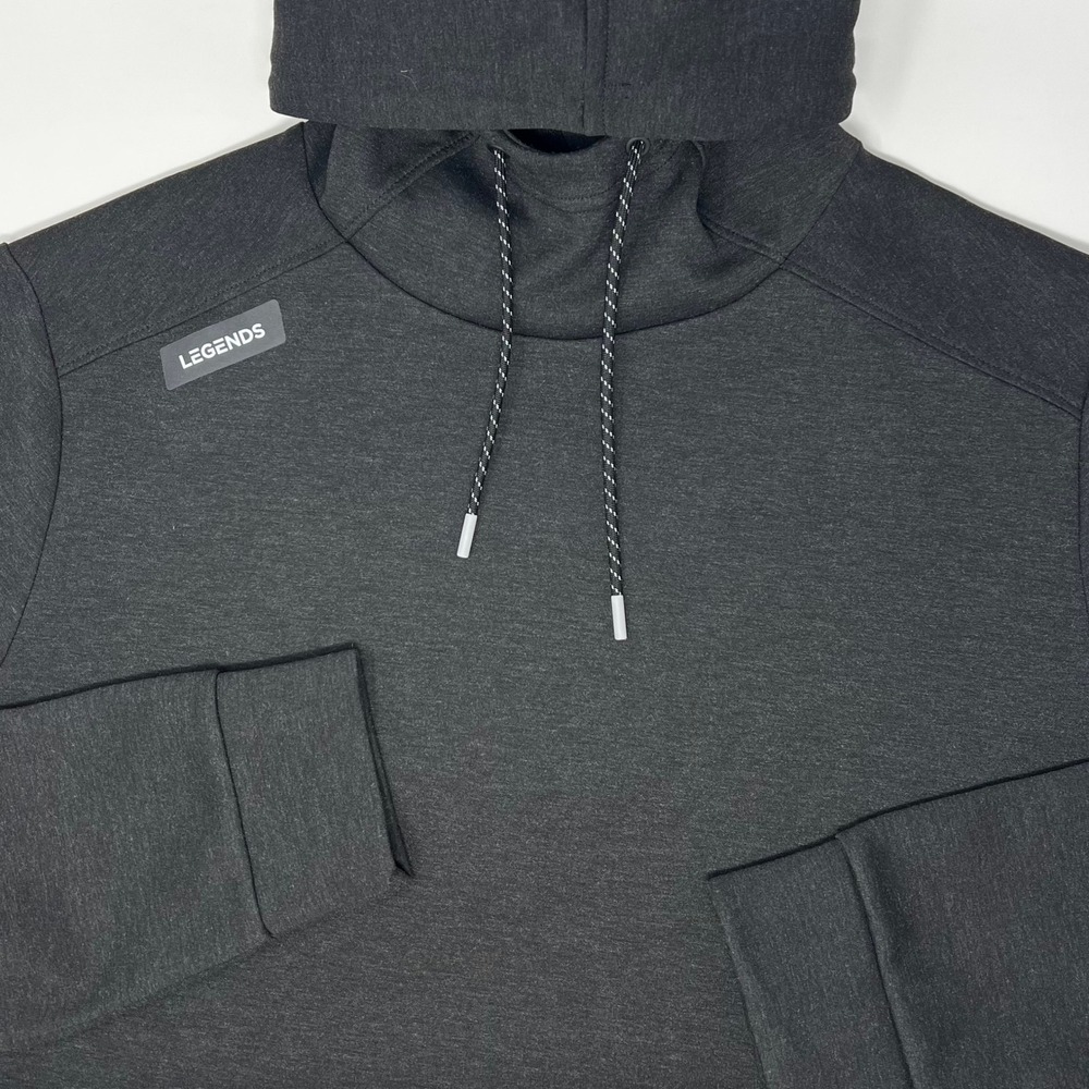 Legends Hawthorne Tech Hoodie Mens Size XL Black Heathered Athletic Pullover